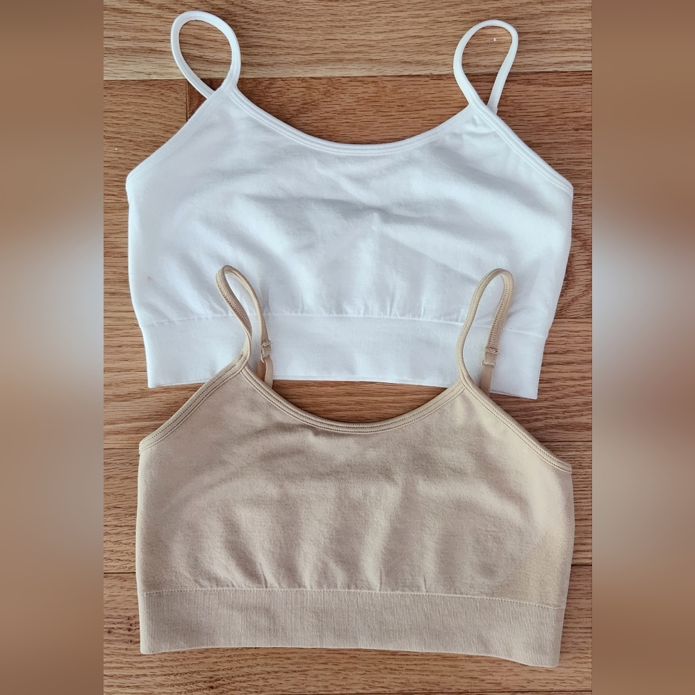 Wonder Nation Tween Girls Seamless Cami Bra- 2-pack- Size Large